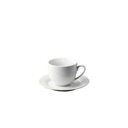 aida Café kaffekop med underkop, 22 cl, porcelæn, hvid - 4 stk.