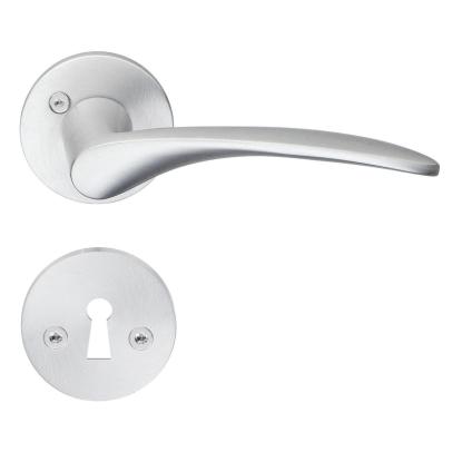 Beslagsboden Design dørgreb med roset og nøgleskilt, indendørs, 112 mm, børstet krom