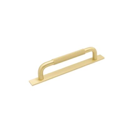 Beslag Design Helix/Bagplade greb, 128 mm greb, messing