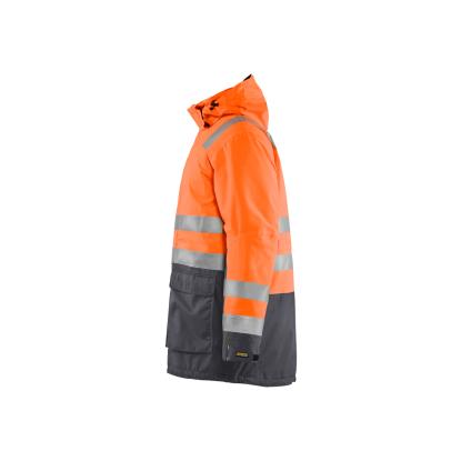 Blåkläder 4495 high vis vinterparkajakke, hi-vis orange/mellemgrå