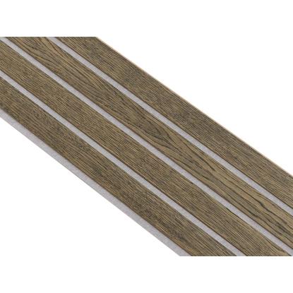 I-Wood Medio+ 4-lamel akustikpanel, sort olieret, grå filt og lys kerne, egefiner, 16 x 300 mm