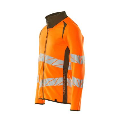 MASCOT ACCELERATE SAFE sweatshirt med lynlås, hi-vis orange/mosgrøn