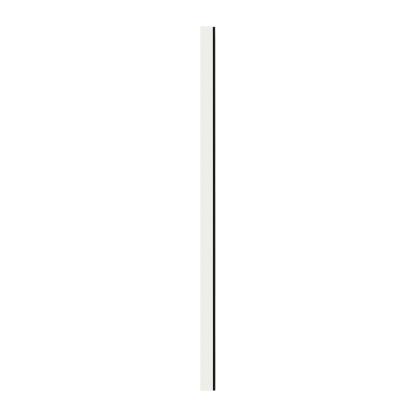 I-Wood afslutningsliste til 3-lamel akustikpanel, hvidmalet, sort filt og lys kerne, folie, 16 x 92 mm