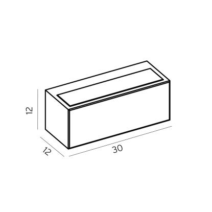 Norlys Asker Big, Down, væglampe, galvaniseret, E27, IP44