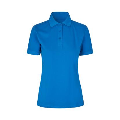 ID 0587 poloshirt, økologisk, dame, azur