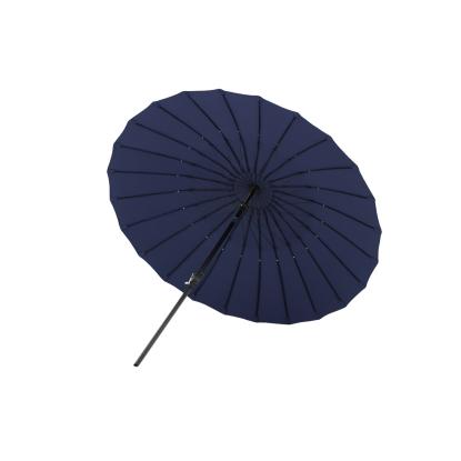 Venture Design Palmetto parasol med tilt, sort/blå, Ø270 cm