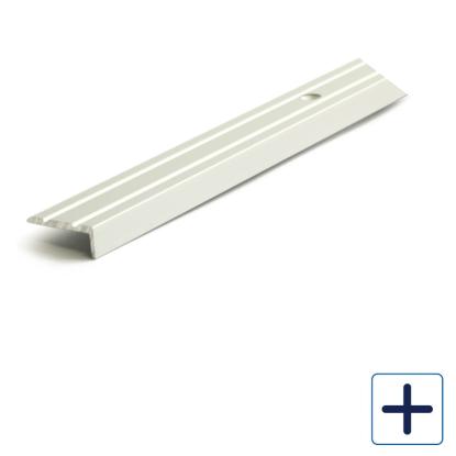 Habo A31 trappekantliste med skruehuller, aluminium