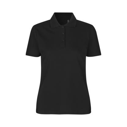 ID 0587 poloshirt, økologisk, dame, sort