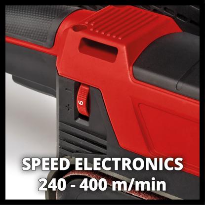 Einhell TE-BS 850 E båndsliber med slibebånd og skruetvinger