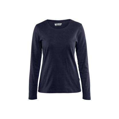Blåkläder 3301 dame t-shirt lang ærme, marineblå