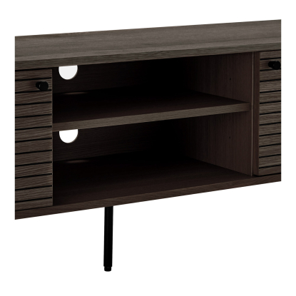 Kyoto TV-bænk, røget egefiner/stål, 150 cm