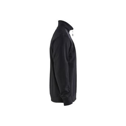 Blåkläder 3353 sweatshirt half zip, sort/mellemgrå