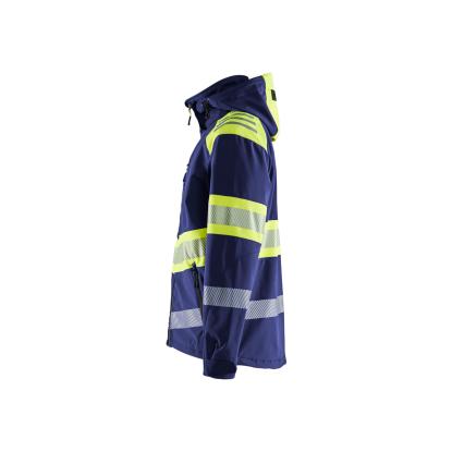 Blåkläder 4494 high vis softshell jakke, marineblå/hi-vis gul