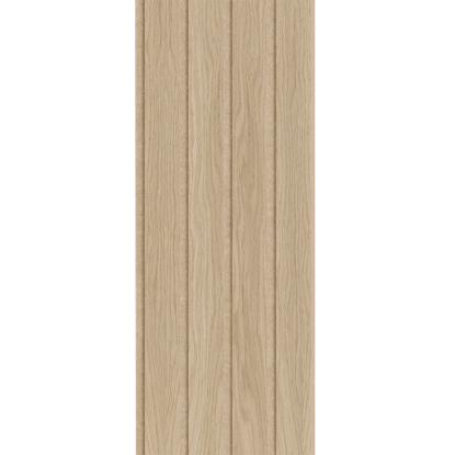I-Wood Medio+ 4-lamel akustikpanel, hvid olieret, beige filt og lys kerne, egefiner, 16 x 300 mm