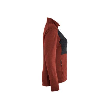 Blåkläder 3549 dame sweatshirt full zip, brændt rød/sort