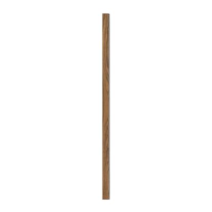 I-Wood afslutningsliste til 3-lamel akustikpanel, klar olieret, grå filt og sort kerne, valnøddefiner, 17 x 92 mm