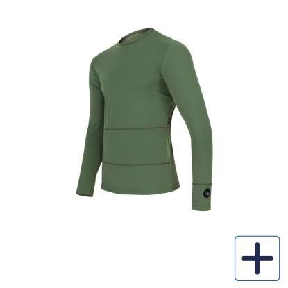 Glovii sweatshirt med 3 varmetrin, GJ1C, 2600 mAh batteri, grøn