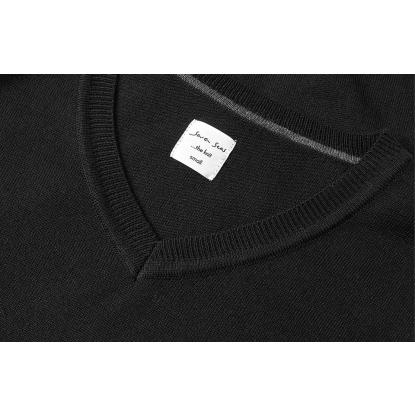 Seven Seas S671 The knit pullover med v-hals, dame, sort