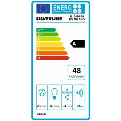Silverline SL3490 Milano væghængt emhætte, hvid, 60 cm