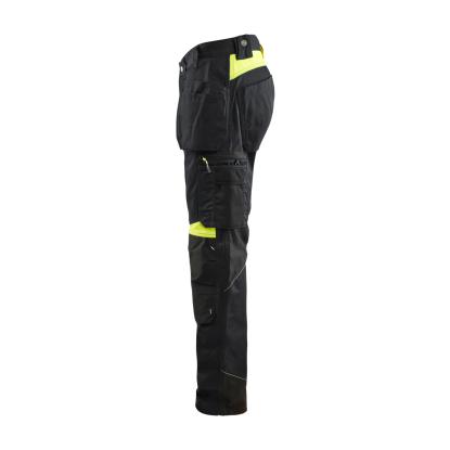 Blåkläder 1555 håndværker buks, sort/hi-vis gul