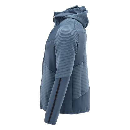 MASCOT CUSTOMIZED fleece hættetrøje med lynlås, stenblå