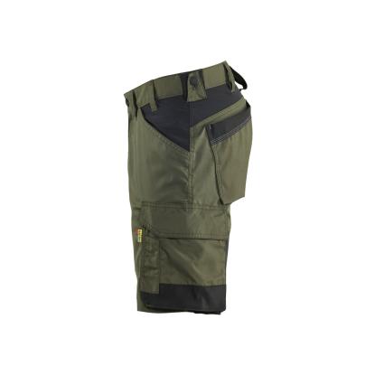 Blåkläder 1753 håndværker shorts med stretch, skovgrøn/sort
