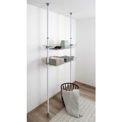 WENKO Hercules trådkurve, 94 x 38 x 8 cm, hvid - 2 stk.