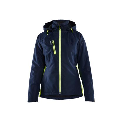 Blåkläder 4972 dame letforet vinterjakke, mørk marineblå/hi-vis gul