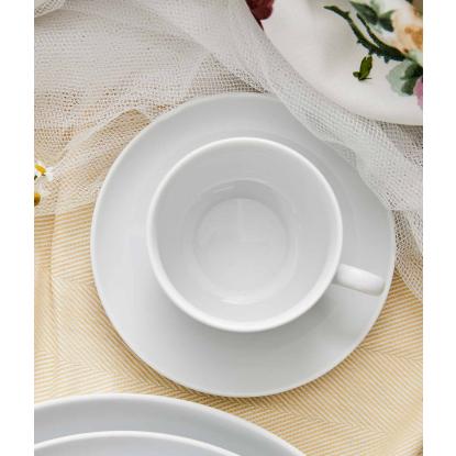 aida Atelier kaffekop med underkop, 18 cl, porcelæn, hvid - 4 stk.