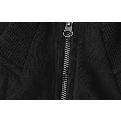 ID 0629 sweat cardigan med lynlås, dame, sort