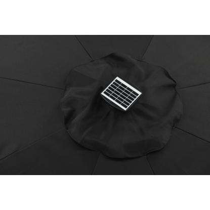 Venture Design Sabal parasol med LED, sort, Ø270 cm