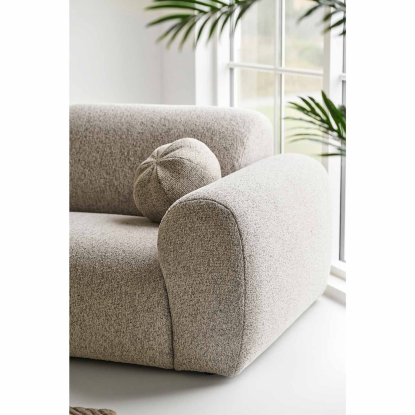 Clyde venstrevendt loungesofa med to puder, stengrå