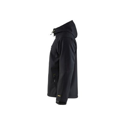 Blåkläder 4949 softshell jakke med hætte, sort/grøn