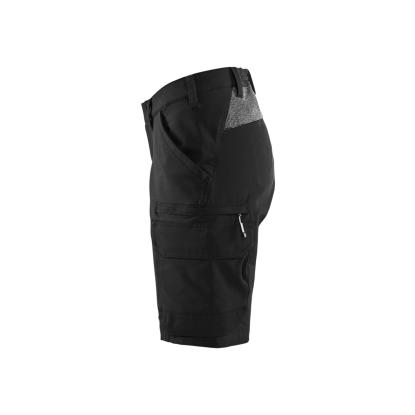 Blåkläder 7123 dame service shorts 4-vejs stretch, sort/mørk grå