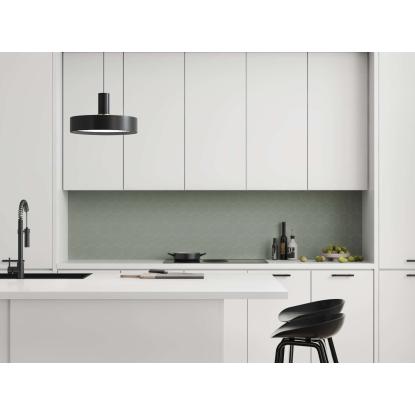 Fibo Kitchen Board vægplade med hexagon fliselook, 10 x 600 x 580 mm, olivegreen - 2 stk.