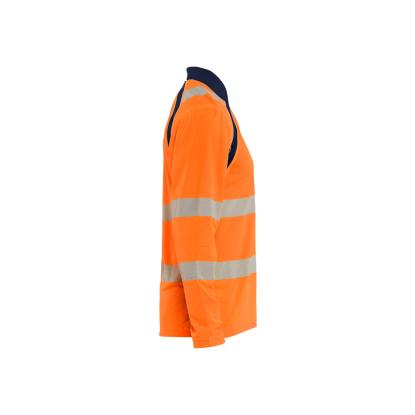 Blåkläder 3598 high vis UV polo lang ærme, hi-vis orange/marineblå
