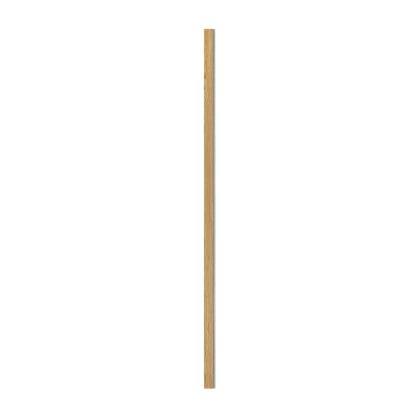 I-Wood afslutningsliste til 4-lamel akustikpanel, klar olieret, grå filt og sort kerne, egefiner, 17 x 67 mm