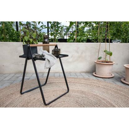 Venture Design Clarin sidebord, stål, sort, 42,5 x 42,5 cm
