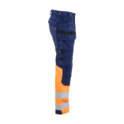 Blåkläder 1558 high vis buks med stretch, marineblå/hi-vis orange