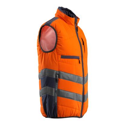 MASCOT SAFE SUPREME Grimsby vintervest, hi-vis orange/mørk marine