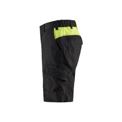 Blåkläder 1446 industri shorts med stretch, sort/hi-vis gul