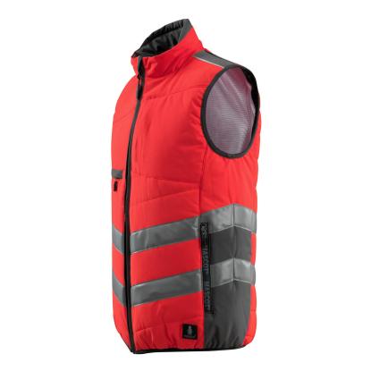 MASCOT SAFE SUPREME Grimsby vintervest, hi-vis rød/mørk antracit