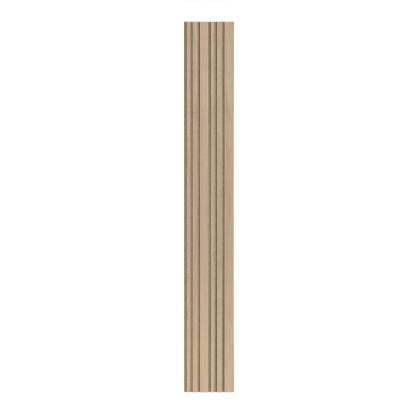 I-Wood Medio+ Mixed akustikpanel, ubehandlet natur, brun filt og lys kerne, egefiner, 16 x 300 mm