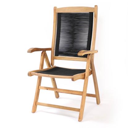 Venture Design Peter positionsstol med armlæn, sort/natur 
