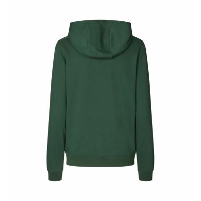 ID PRO Wear CARE 0389 hættetrøje med lynlås, dame, flaskegrøn