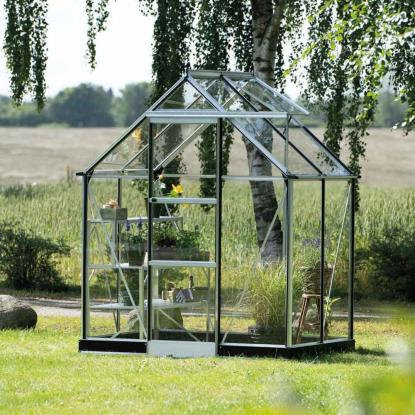 Halls Icon 6 drivhus 2,5 m², alu, 3 mm hærdet glas
