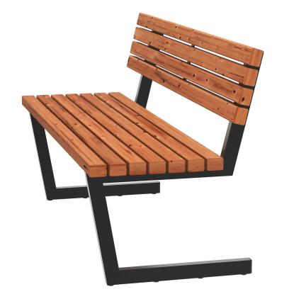 PLUS Relax bænk med hængebord, ThermoWood®, gyldenbrun/fyr, 150 cm