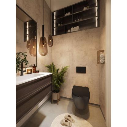 Fibo Cement vådrumspanel, 10 x 600 x 2400 mm, lentini grey stone
