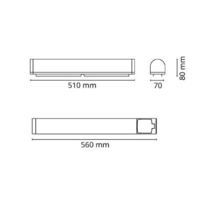 SG Armaturen Prelude LED armatur med stik, 16W, IP20/IP45, mat hvid