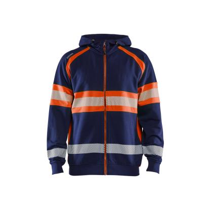 Blåkläder 3552 high vis hættetrøje, marineblå/hi-vis orange